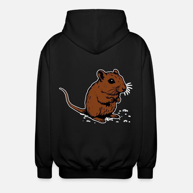 Cadeau Gerbil Brown - Veste à capuche unisexe - noir