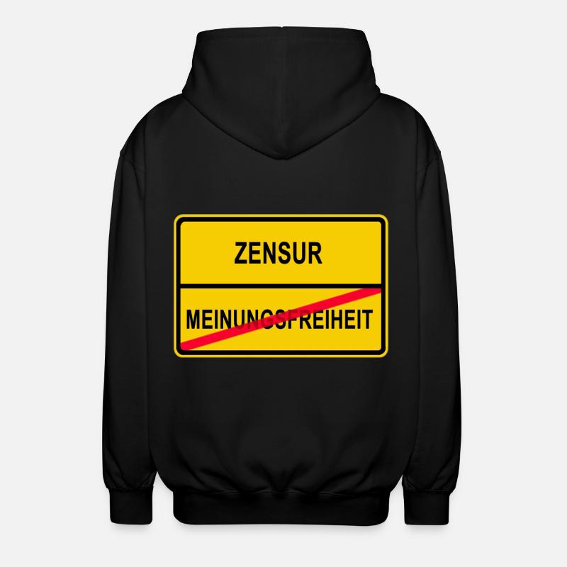 Censure - Liberté d’expression - Veste à capuche unisexe - noir