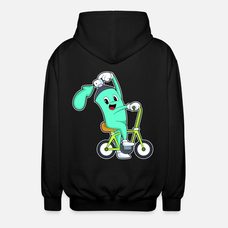 Bombe aérosol avec vélo - Veste à capuche unisexe - noir