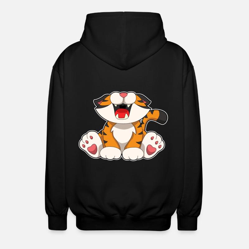 Brüllender Tiger - Unisex Kapuzenjacke - Schwarz