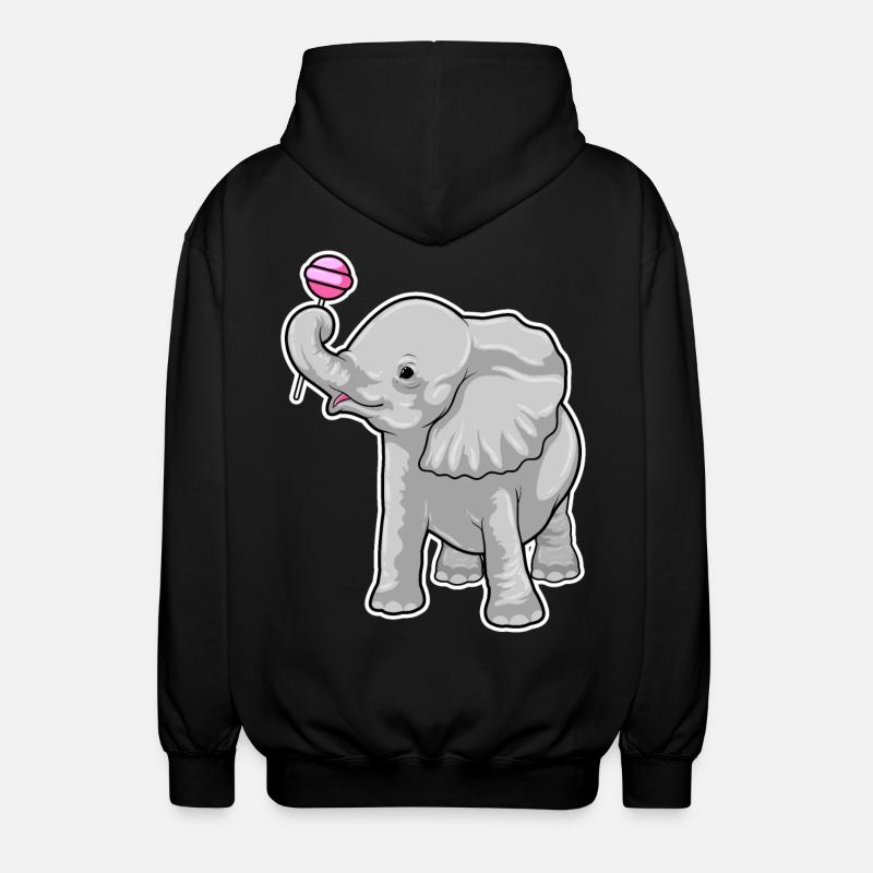 Sucettes d’éléphant - Veste à capuche unisexe - noir