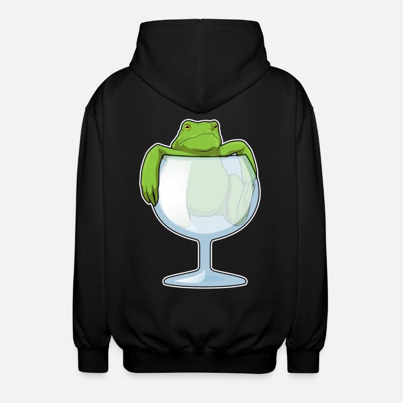 Frog Glass - Unisex Hooded Jacket - black
