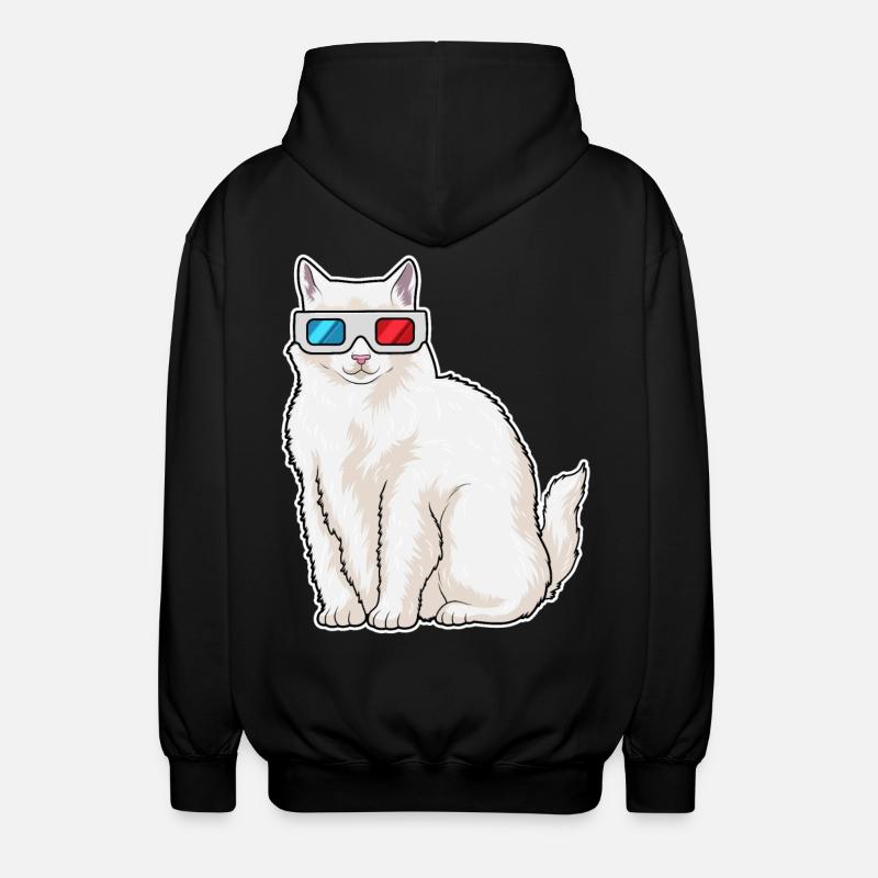 Lunettes pour chat - Veste à capuche unisexe - noir