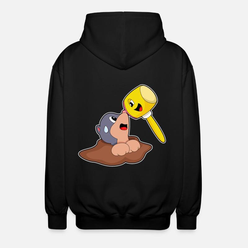 Mole Hammer - Unisex Hooded Jacket - black