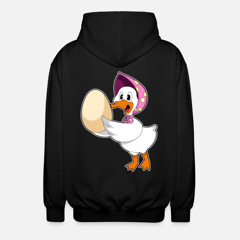Duck egg - Unisex Hooded Jacket - black