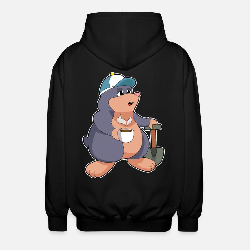 Mole Shovel Coffee - Unisex Hooded Jacket - black