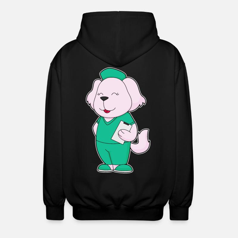 Infirmière canine - Veste à capuche unisexe - noir