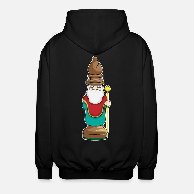 Chess piece Runner Chess - Unisex Hooded Jacket - black