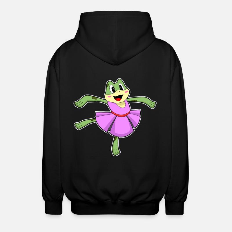 Frog Ballet Dance - Unisex Hooded Jacket - black