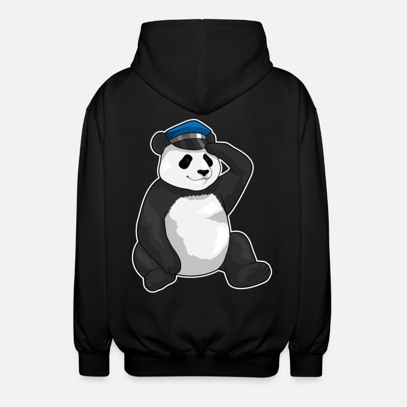 Casquette de police Panda - Veste à capuche unisexe - noir