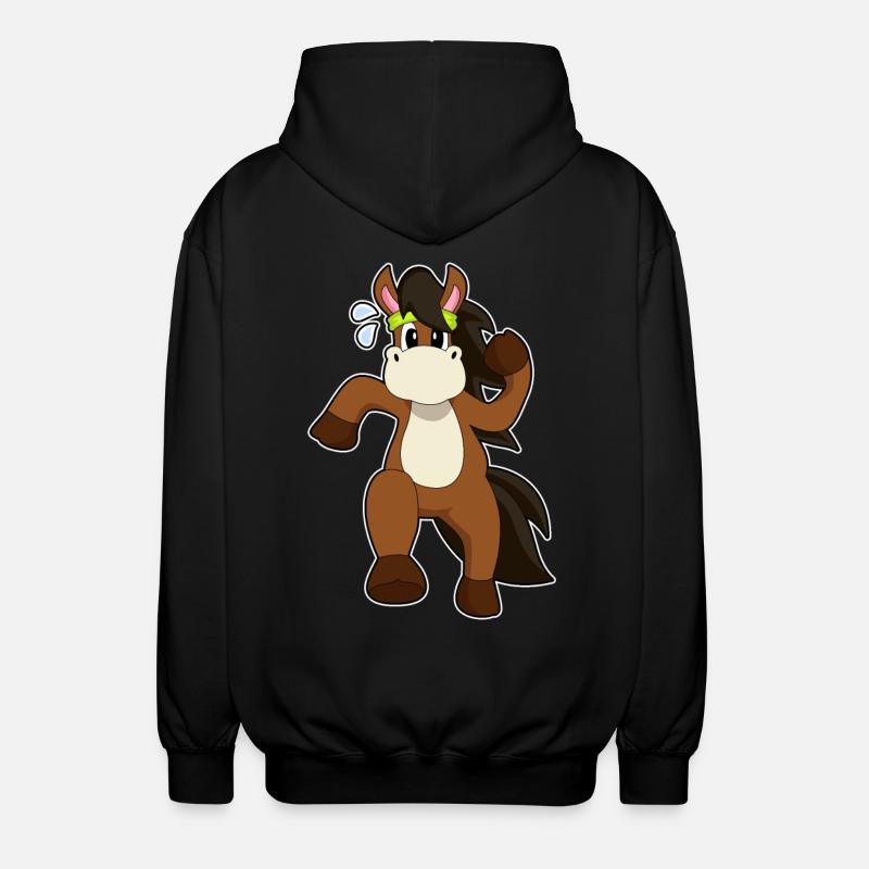 Galop à cheval - Veste à capuche unisexe - noir