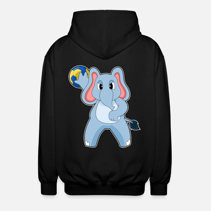Eléphant Handballeur Handball - Veste à capuche unisexe - noir