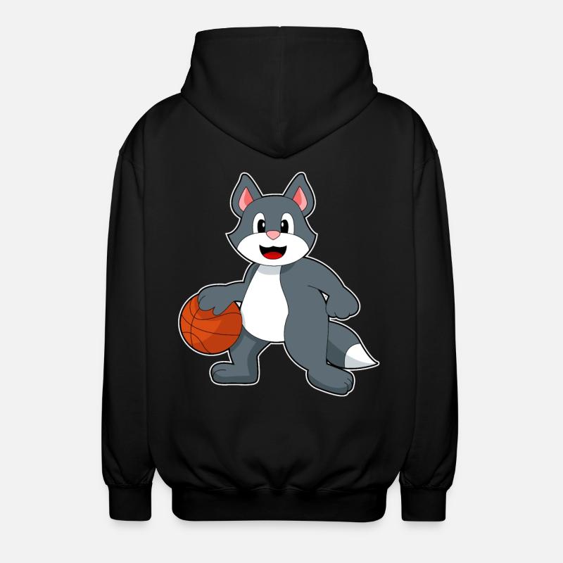 Chat Basketteur Basketteur - Veste à capuche unisexe - noir