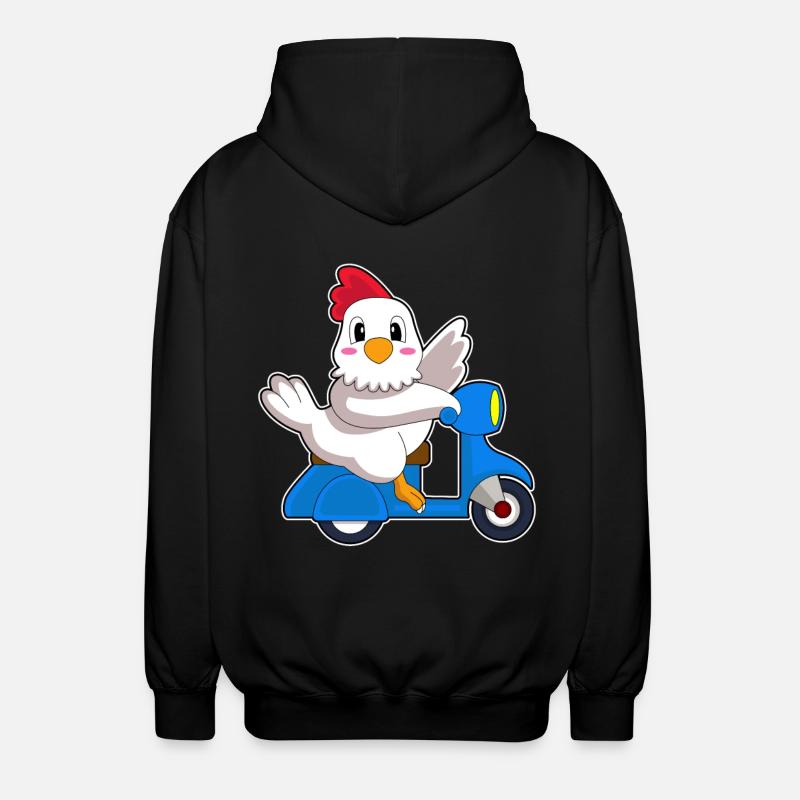 Scooter de poulet - Veste à capuche unisexe - noir