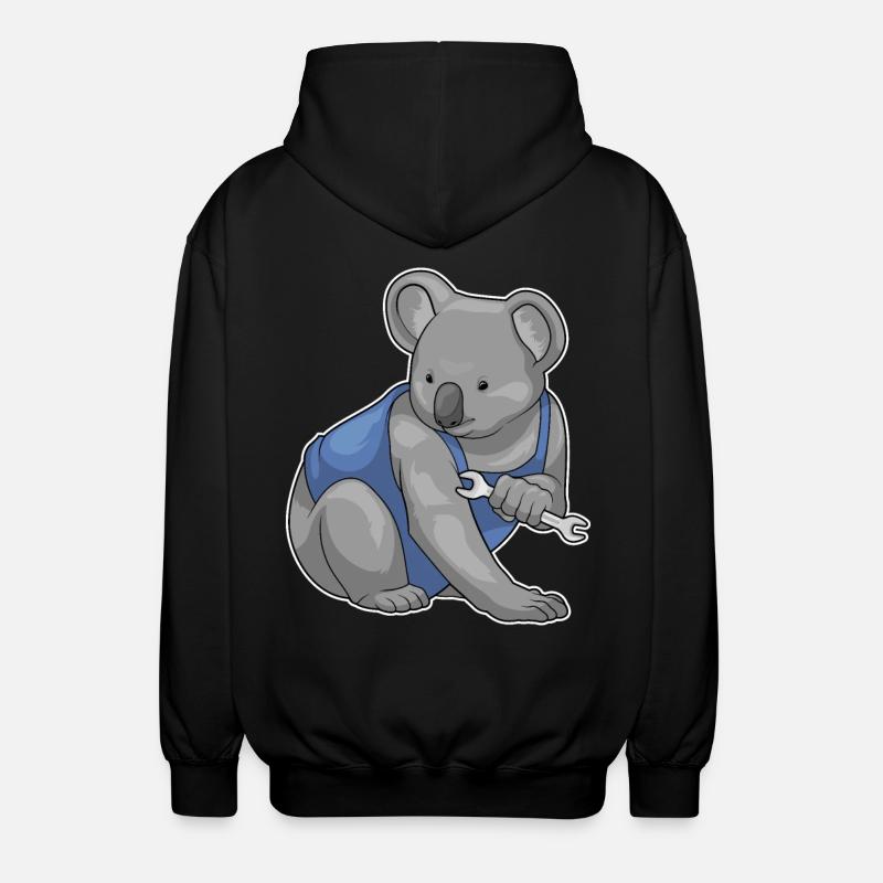 Koala Mechanic Tool - Unisex Hooded Jacket - black