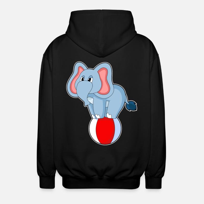 Cirque des éléphants - Veste à capuche unisexe - noir