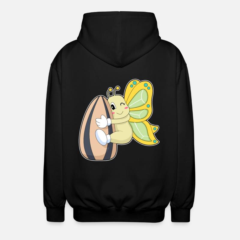 Graines de papillon - Veste à capuche unisexe - noir