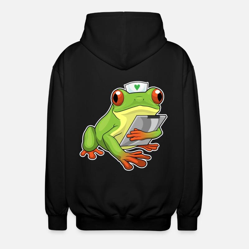 Infirmière grenouille - Veste à capuche unisexe - noir