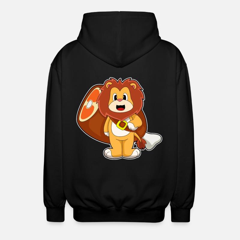 Löwe Fleisch - Unisex Kapuzenjacke - Schwarz