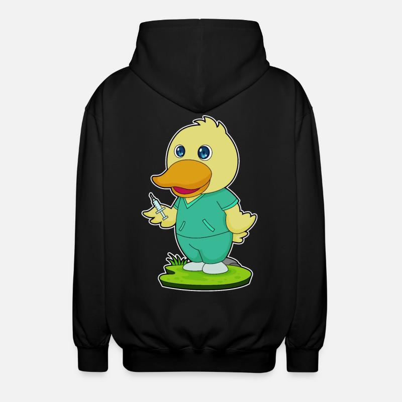 Seringue d’infirmière canard - Veste à capuche unisexe - noir