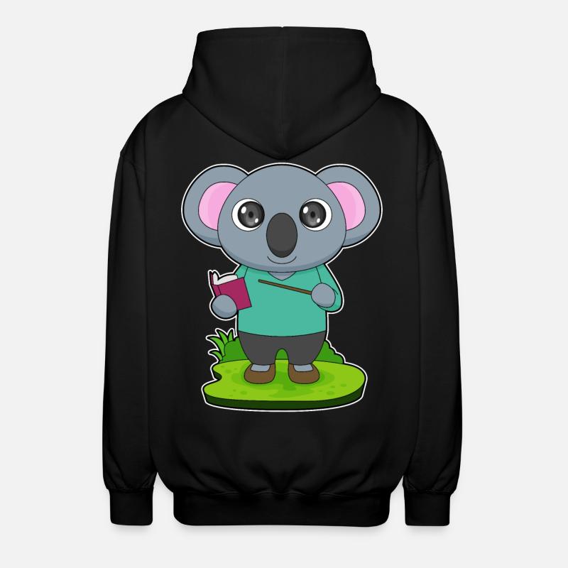 Koala Teacher Pointer - Veste à capuche unisexe - noir