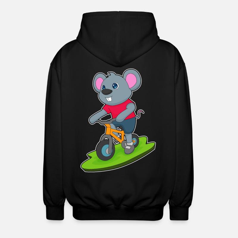 Vélo souris - Veste à capuche unisexe - noir