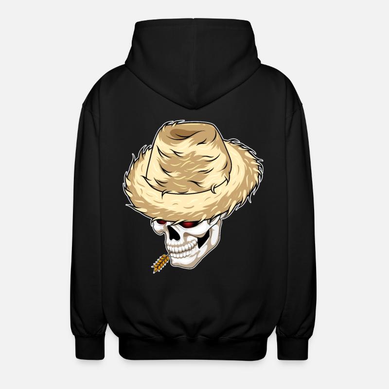 Skull Farmer Blé - Veste à capuche unisexe - noir