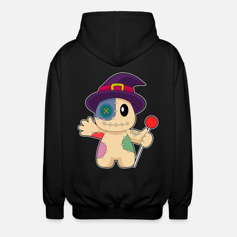Poupée vaudou Halloween - Veste à capuche unisexe - noir
