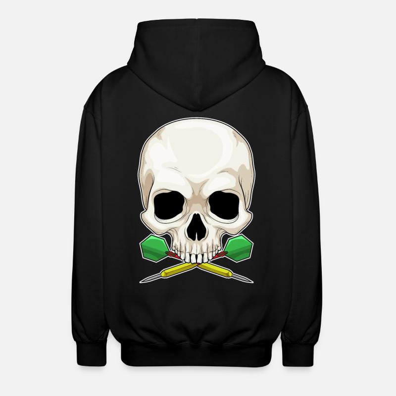 Skull Dart Dart - Unisex Hooded Jacket - black