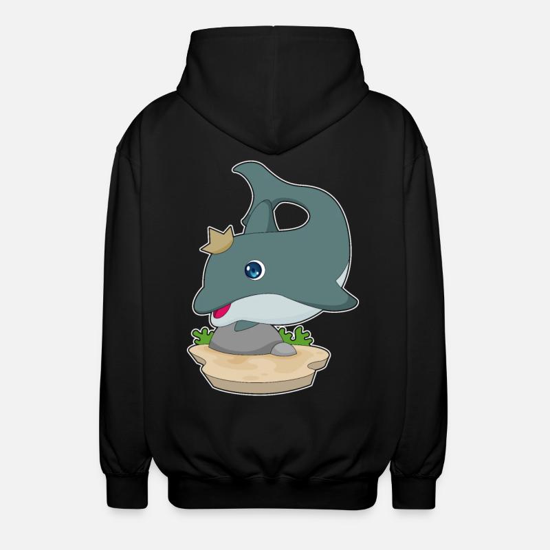 Couronne de dauphin - Veste à capuche unisexe - noir