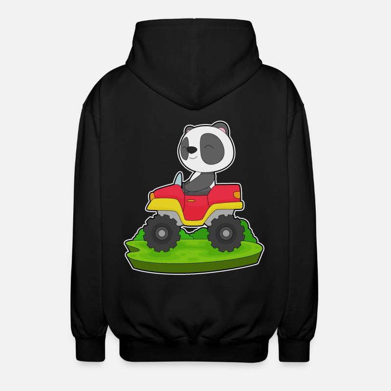 Panda Auto - Unisex Kapuzenjacke - Schwarz