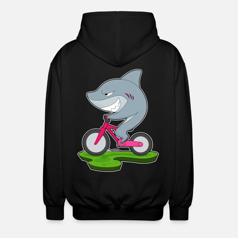 Vélo Shark - Veste à capuche unisexe - noir