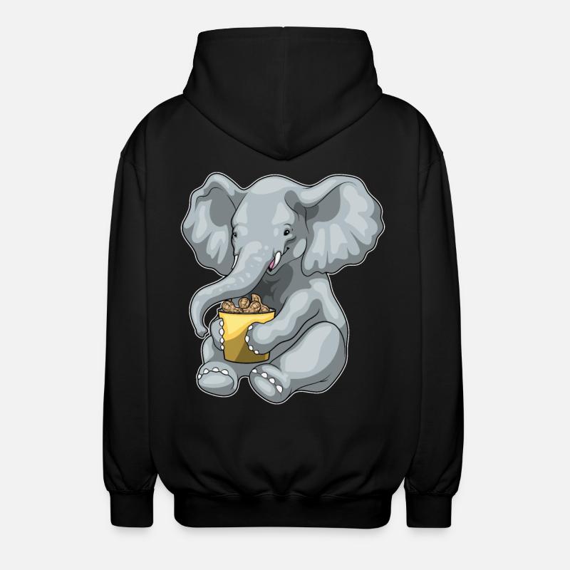 Cacahuètes éléphant - Veste à capuche unisexe - noir