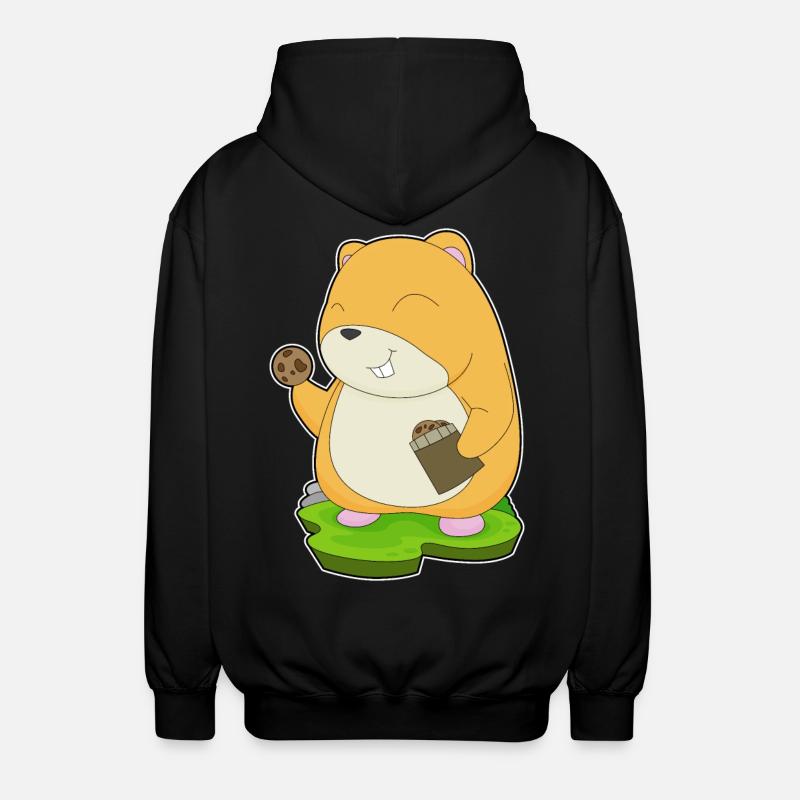 Biscuits pour hamsters - Veste à capuche unisexe - noir