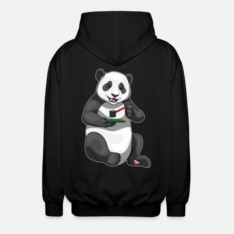 Panda Sushi - Veste à capuche unisexe - noir