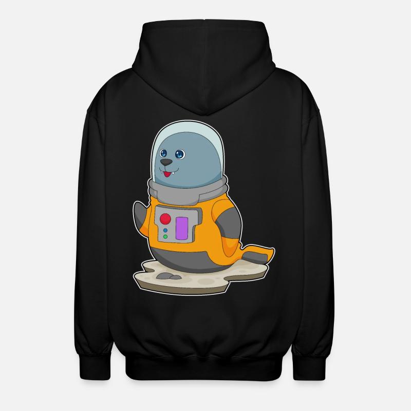 Seal Astronaut Space - Veste à capuche unisexe - noir