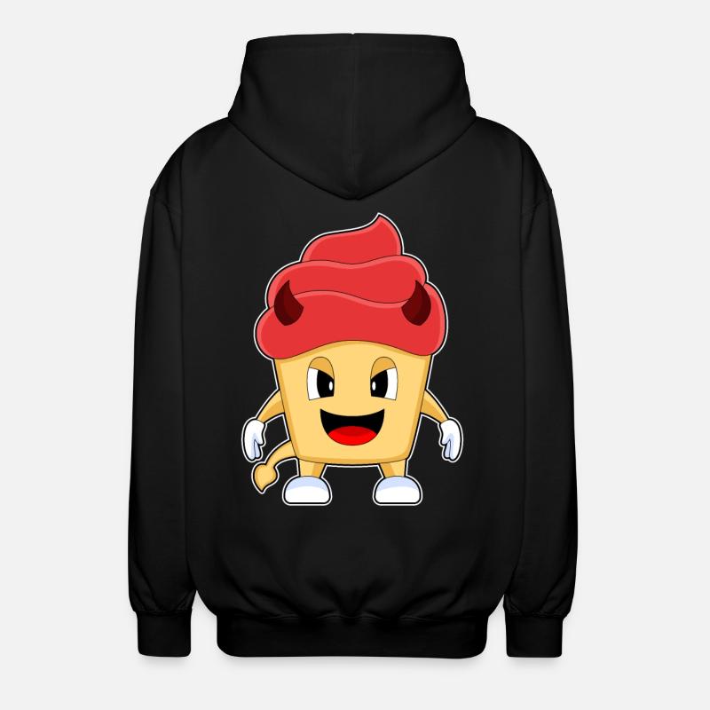 Cupcake Halloween Diable - Veste à capuche unisexe - noir