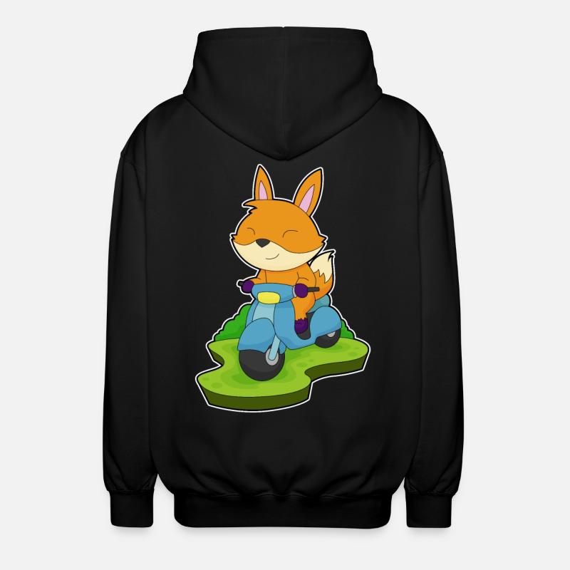 Fox Motorcycle - Unisex Hooded Jacket - black