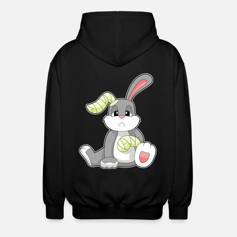 Bandage de lapin - Veste à capuche unisexe - noir
