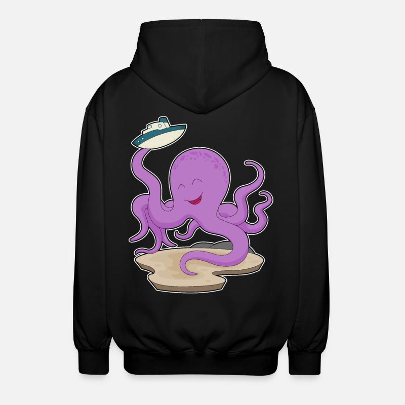 Bateau jouet Octopus - Veste à capuche unisexe - noir