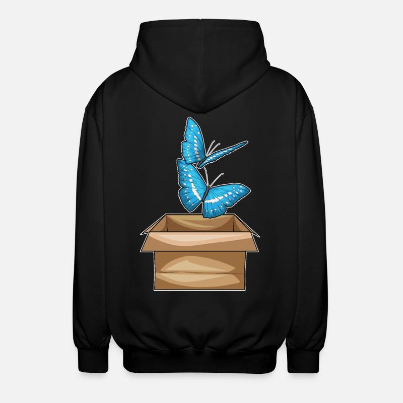 Boîte à papillons - Veste à capuche unisexe - noir