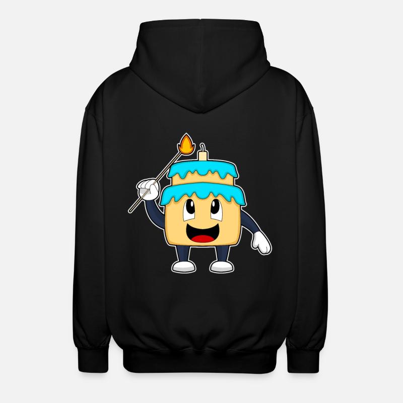 Bougie d’anniversaire gâteau - Veste à capuche unisexe - noir