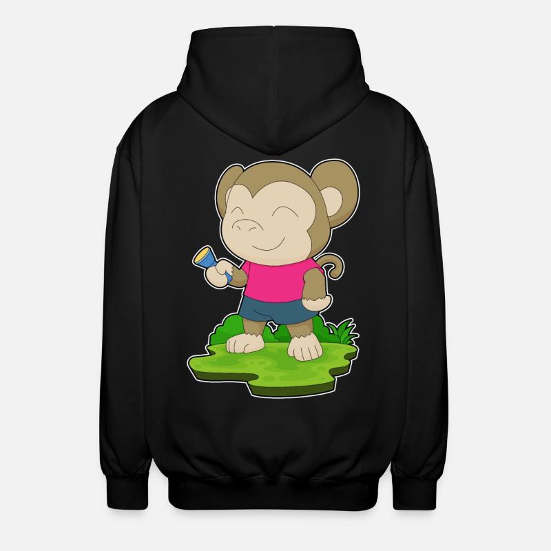 Lampe de poche Singe - Veste à capuche unisexe - noir
