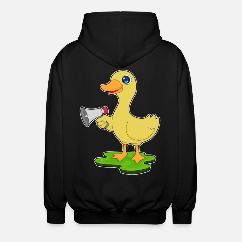 Mégaphone de canard - Veste à capuche unisexe - noir