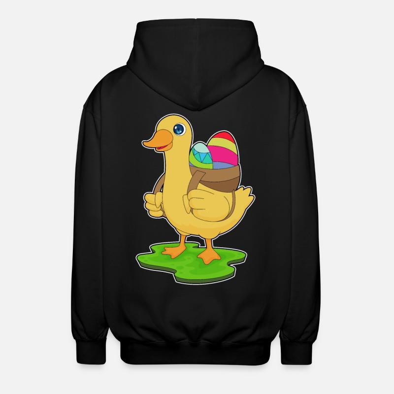 Œufs de Pâques au canard - Veste à capuche unisexe - noir