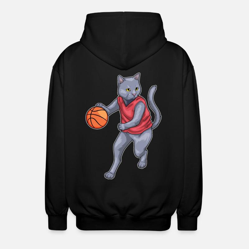 Chat Basketteur Basketteur Basketball - Veste à capuche unisexe - noir