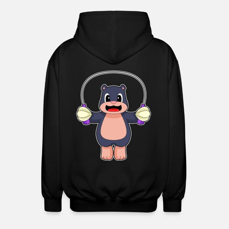 Maulwurf Seilspringen Springseil - Unisex Kapuzenjacke - Schwarz