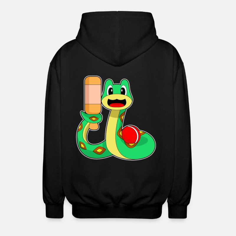 Serpent Cricket Batte de cricket - Veste à capuche unisexe - noir