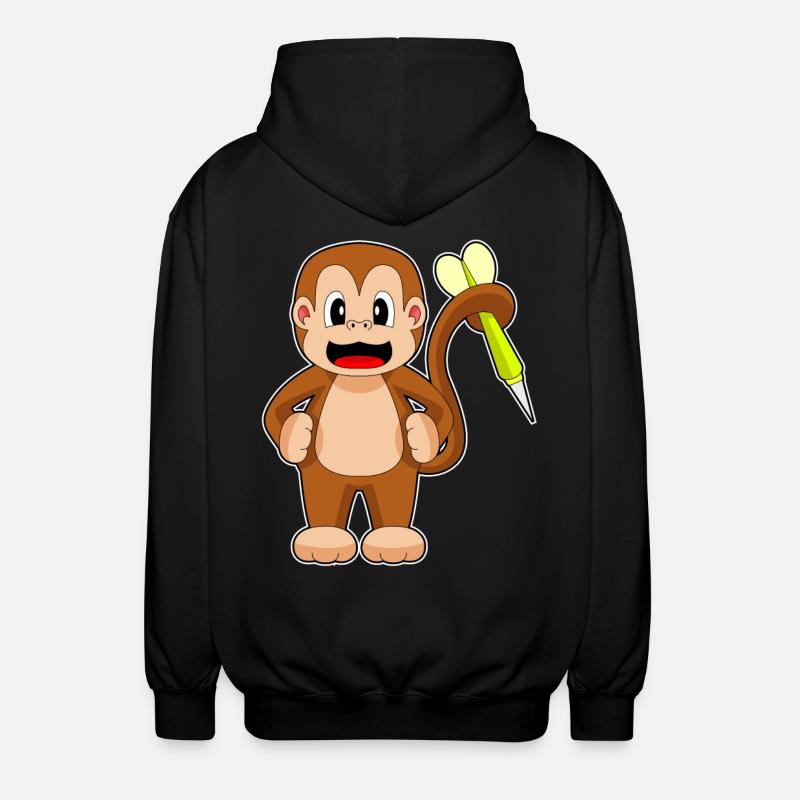 Monkey Dart Dart - Unisex Hooded Jacket - black