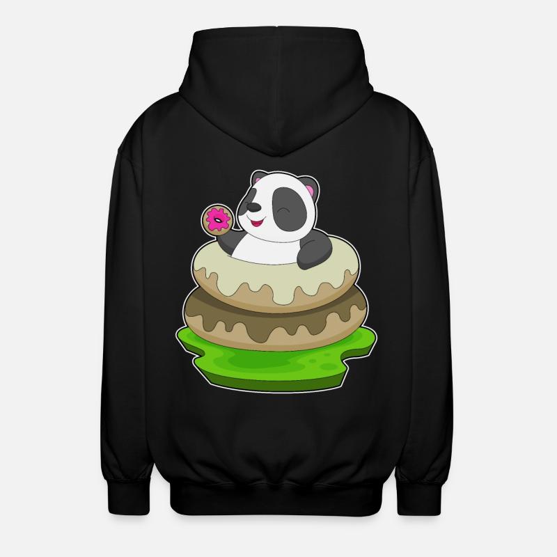 Panda Donuts - Unisex Kapuzenjacke - Schwarz